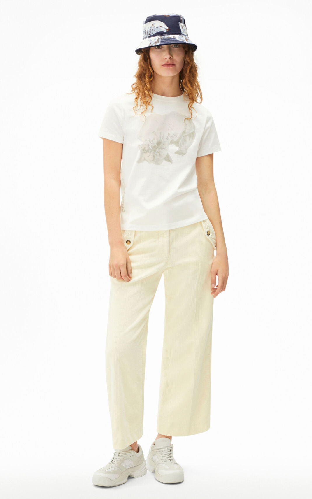 T Shirt Kenzo Polar Bear The Hiver Capsule Femme Blanche | FLKS-81579